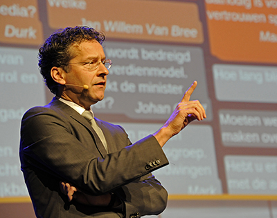 Minister van Financiën Jeroen Dijsselbloem op de Accountantsdag 2014, 26 november 2014, RAI Amsterdam.