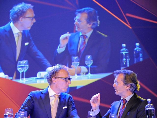 Rens de Jong en Arno Visser op het podium