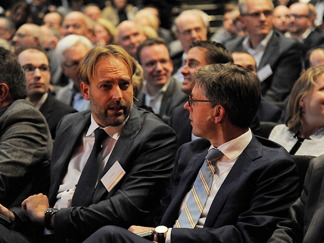 Marco Moling en Marco van der Vegte in de zaal