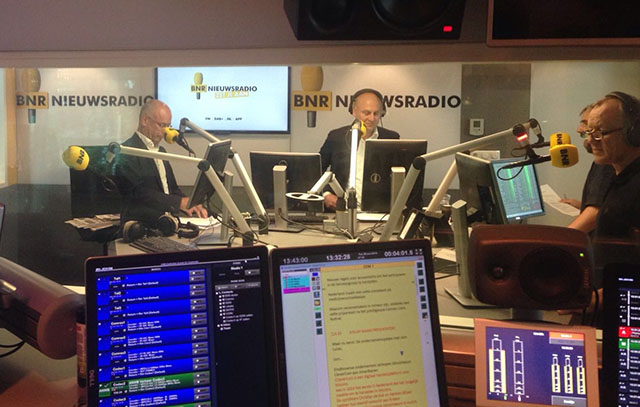 Berry Wammes in de studio bij BNR