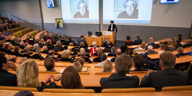 Olof Bik tijdens zijn oratie op 17 september 2019