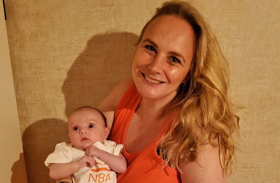 Rozanne Hermsen en baby Kiki Lea